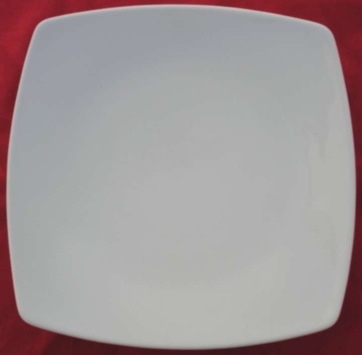 Assiette à dessert carrée en porcelaine à personnaliser